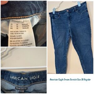 American Eagle Outfitters Women's Dark Blue Skinny Jeans